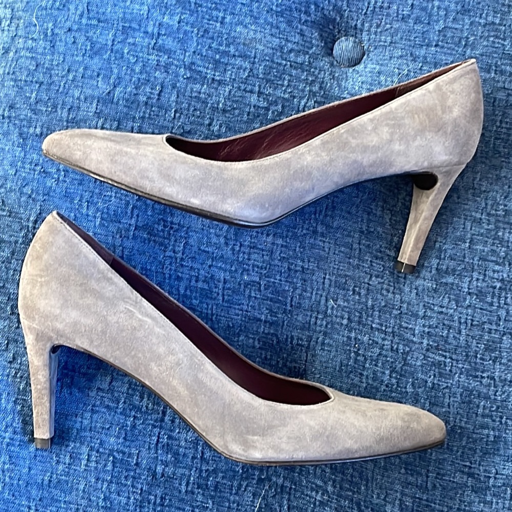 Grey Suede Pumps - size 9-Stuart Weitzman